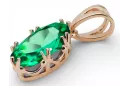 Pandantiv Smarald Original vintage din aur roz de 14k Stil Vintage vpc019r