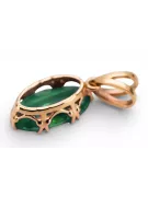 Pandantiv Smarald Original vintage din aur roz de 14k Stil Vintage vpc019r