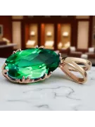 Emerald Original Vintage 14K Rose Gold Pendant Vintage vpc019r