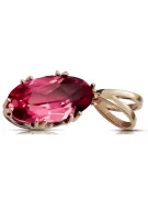 Original Vintage 14K Rose Gold Ruby Pendant Vintage Jewlery vpc019r