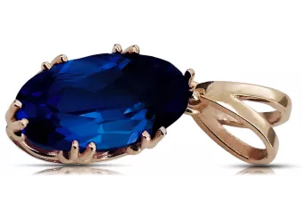 Pandantiv Safir Original vintage din aur roz de 14k Vintage bijuterii vpc019r
