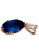 Pandantiv Safir Original vintage din aur roz de 14k Vintage bijuterii vpc019r
