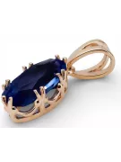 Pendant Sapphire Original Vintage 14K Rose Gold Vintage craft vpc019r