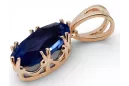 Pendant Sapphire Original Vintage 14K Rose Gold Vintage craft vpc019r