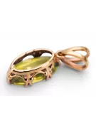 Yellow Peridot Original Vintage 14K Rose Gold Pendant Vintage style vpc019r