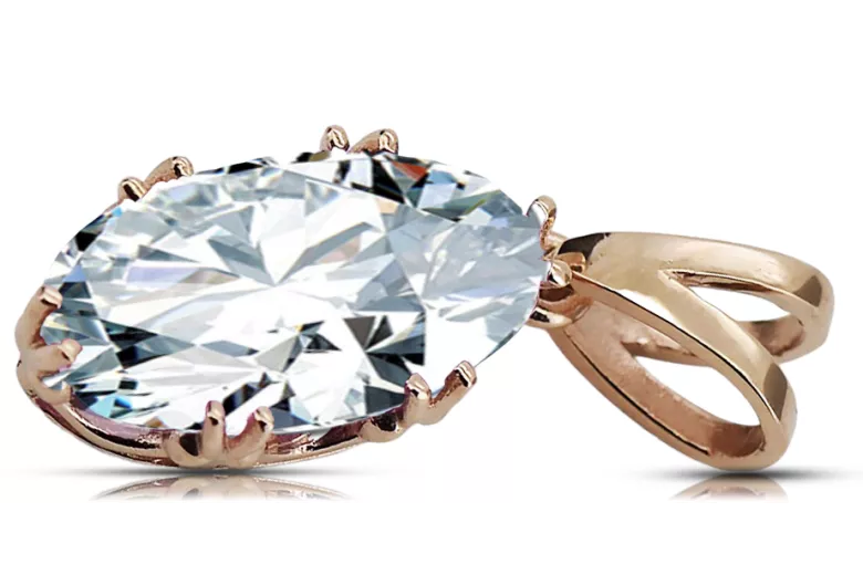 Висулка Винтидж крафт Циркон Оригинално ретро 14k розово злато vpc019r