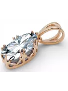 Anhänger Zirkon Originales Vintage-Roségold aus 14 Karat Vintage Schmuck vpc019r
