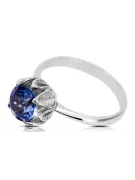 925 Spol_Latn Sapphire Ring Vintage craft vrc051s-sp Art Deco