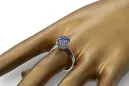 Sterling silver 925 Sapphire ring vrc051s-sp Vintage style Art Deco USSR Soviet Russian style