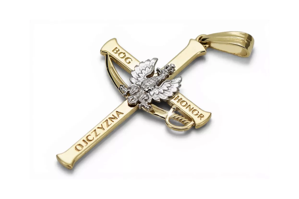 Zlatý katolícky kríž ★ russiangold.com ★ GOLD 585 333 Nízka cena