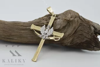 Zlatý katolícky kríž ★ russiangold.com ★ GOLD 585 333 Nízka cena