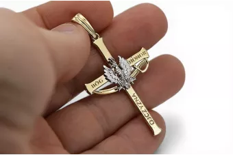 Zlatý katolícky kríž ★ russiangold.com ★ GOLD 585 333 Nízka cena