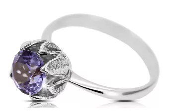Anneau Alexandrite Argent sterling 925 Bijoux vintage vrc051s-ax Art Deco Style russe soviétique URSS