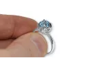 Lira sterlină de argint 925 Aquamarine Inel Stil Vintage vrc051s-aq Art Deco Stil URSS sovietic rusesc
