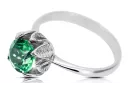 Anneau Emerald Argent sterling 925 Vintage vrc051s-em Art Deco Style russe URSS soviétique