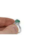 Emerald 925 Spol_Latn Ring Vintage style vrc051s-em Art Deco