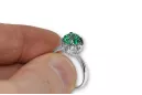 Žiedas Vintažiniai amatai Emerald 925 sidabras vrc051s-em Art Deco Rusiškas SSRS sovietinis stilius
