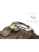 Пръстен Винтидж бижута Yellow Peridot Стерлингово сребро 925 vrc051s-yp Art Deco Руски съветски винтидж стил бижута от СССР