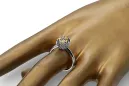 Ring Vintage Schmuck Yellow Peridot Sterling Silber 925 vrc051s-yp Art Deco Russischer sowjetischer -Schmuckstil der UdSSR