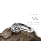 Anillo Zircon Plata de ley 925 Joyería vintage vrc051s-zi Art Deco Estilo de la URSS