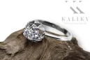 فينتاج خاتم Zircon 925 فضة vrc051s-zi Art Deco أسلوب فينتاج آرت ديكو سوفيتي