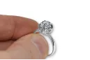 فينتاج خاتم Zircon 925 فضة vrc051s-zi Art Deco أسلوب فينتاج آرت ديكو سوفيتي