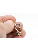 Oro amarillo de 14 quilates 585 Alexandrite pendientes vec005y-ax Ruso Soviético URSS Artesanía vintage Art Deco style