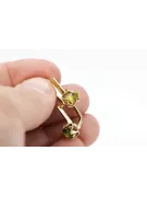 14k geltonas auksas 585 Yellow Peridot auskarai vec005y-yp Rusų Tarybinis TSRS Vintažiniai papuošalai Art Deco style Rusiški vin