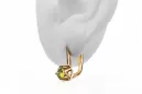 14k geltonas auksas 585 Yellow Peridot auskarai vec005y-yp Rusų Tarybinis TSRS Vintažiniai papuošalai Art Deco style Rusiški vin