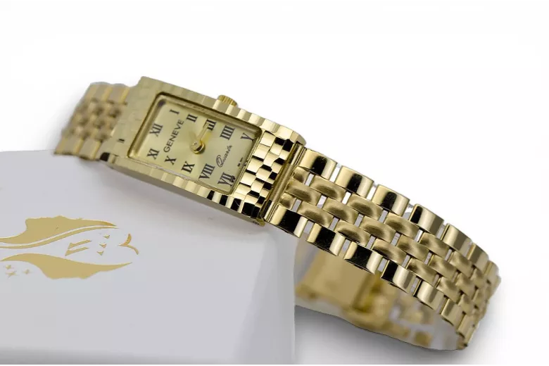 Reloj de mujer de oro ★ złotychlopak.pl ★ limpieza oro 585 333 bajo precio!