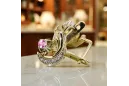 Yellow 14k Gold 585 Amethyst náušnice Vec093yw-am ruský sovětský SSSR Vintage Art Deco Style