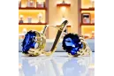 14 Karat Gelbgold 585 Sapphire ohrringe vec016y-sp Russisch Sowjetisch UdSSR Vintage Schmuck Art Deco style