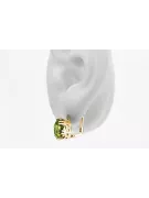 14k žlté zlato 585 Yellow Peridot náušnice vec016y-yp Russian Soviet USSR Vintage Art Deco style