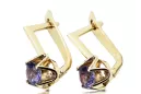 14 Karat Gelbgold 585 Alexandrite ohrringe vec005y-ax Russisch Sowjetisch UdSSR Vintage Art Deco style