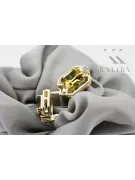 14К жовте золото 585 Yellow Peridot Сережки vec020y-yp Російський Радянський СРСР Вінтаж стиль Ар-деко style Art Deco