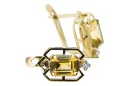 14k žlté zlato 585 Yellow Peridot náušnice vec020y-yp Russian Soviet USSR Vintage style Art Deco style