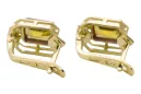 14k κίτρινο χρυσό 585 Yellow Peridot Σκουλαρίκια vec020y-yp Russian Soviet USSR Vintage Art Deco style
