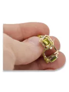 14k žlté zlato 585 Yellow Peridot náušnice vec020y-yp Russian Soviet USSR Vintage style Art Deco style