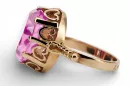 Russische sowjetische Rose 14 Karat 585 Gold Alexandrit Rubin Smaragd Saphir Zirkon Ring vrc014