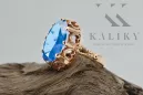 Ring z ružového červeného zlata 14k 585 s Aquamarine VRC134 Vintage