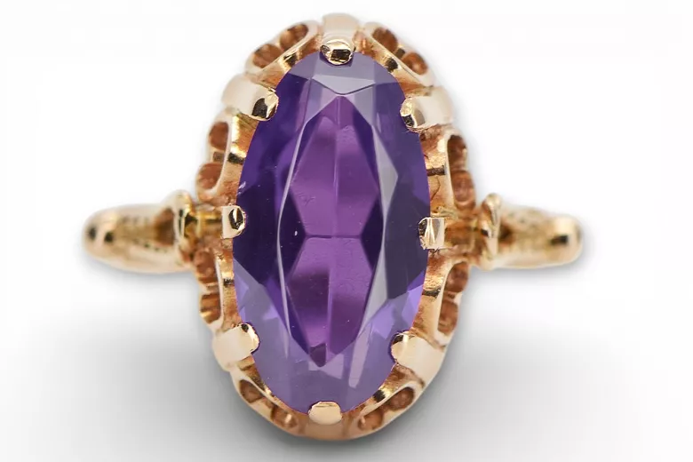 Rusul Sovietic Rusu / Gold Alexandrite Ruby Emerald Sapphire Zircon Inel VRC014