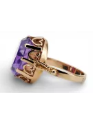 Ruská sovětská růže 14k 585 Zlato Alexandrite Ruby Emerald Sapphire Zircon Ring VRC014