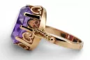 Ruská sovietska ruža 14k 585 zlata Alexandrita Ruby Emerald Sapphire Zircon Ring VRC014