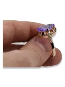 Ruská sovietska ruža 14k 585 zlata Alexandrita Ruby Emerald Sapphire Zircon Ring VRC014