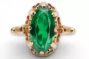 Russian Soviet rose 14k 585 gold Alexandrite Ruby Emerald Sapphire Zircon ring  vrc014