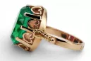 Ruská sovietska ruža 14k 585 zlata Alexandrita Ruby Emerald Sapphire Zircon Ring VRC014