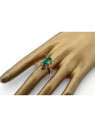 Rusia soviética Rose 14k 585 Oro Alexandrite Ruby Emerald Sapphire Zircon Anillo VRC014
