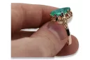 Rusijos sovietinė rožė 14k 585 aukso alexandrite ruby smaragdas safyras cirkoninis žiedas VRC014