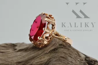Rusia soviética Rose 14k 585 Oro Alexandrite Ruby Emerald Sapphire Zircon Anillo VRC014