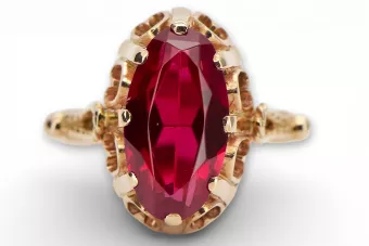 Russische Sowjetrose 14k 585 Gold Alexandrite Rubin Smaragd Saphir Zirkon Ring VRC014